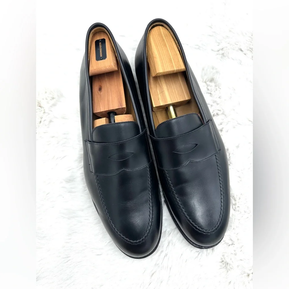 Morjas Ivy Loafers in‎ Black Leather NEW size 13 US 13.5
